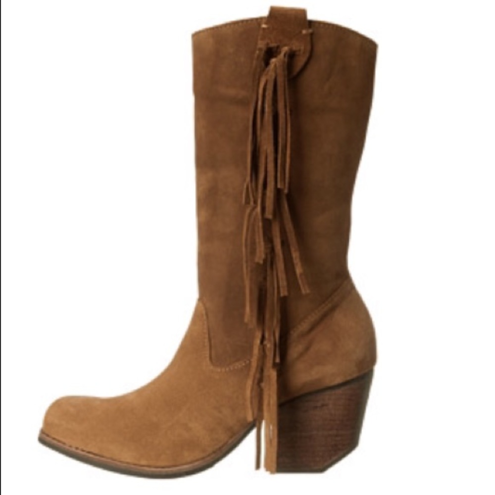 Awesome Suede Leather Fringe Saddle Matisse Boots - Picture 4 of 5